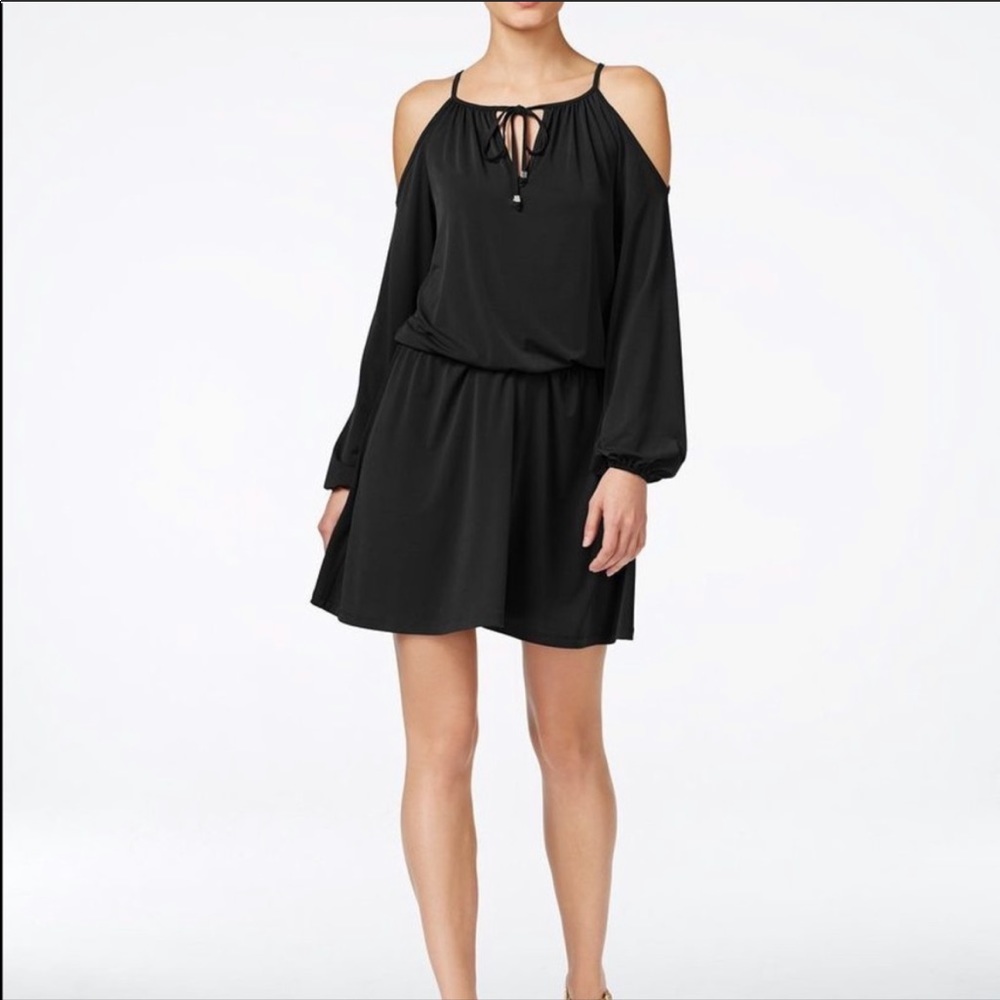 Michael Kors Cold Shoulder Blouson Dress